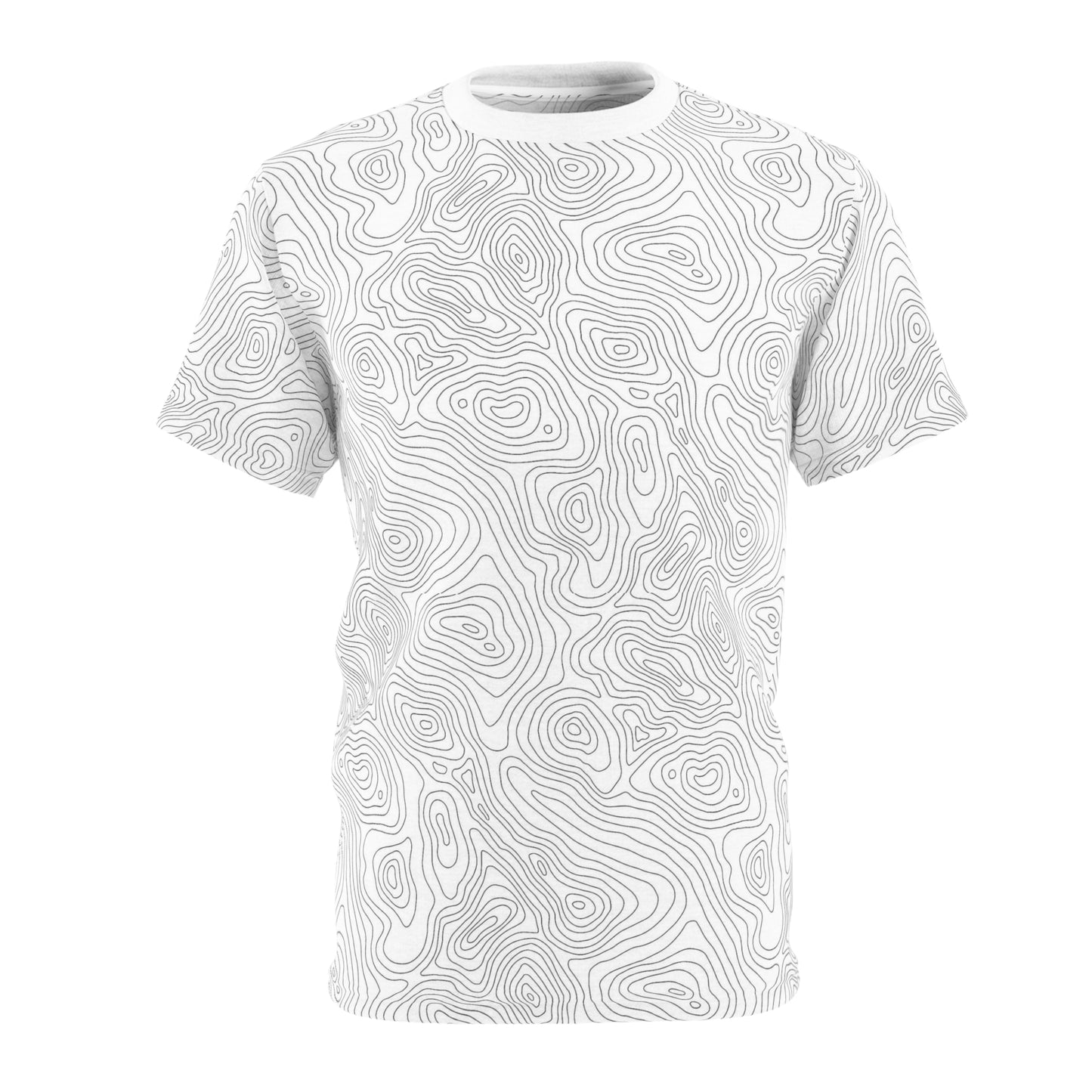 Topographic Map T-Shirt (White)