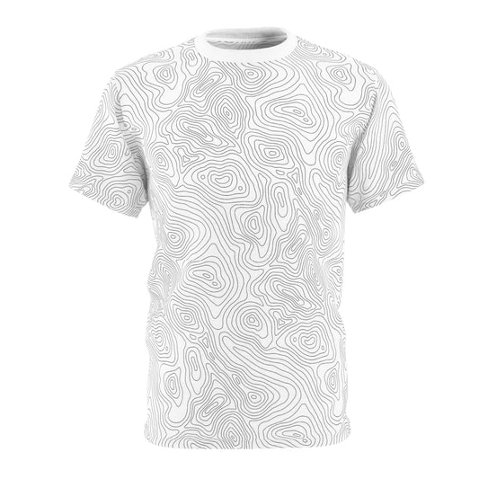 Topographic Map T-Shirt (White)
