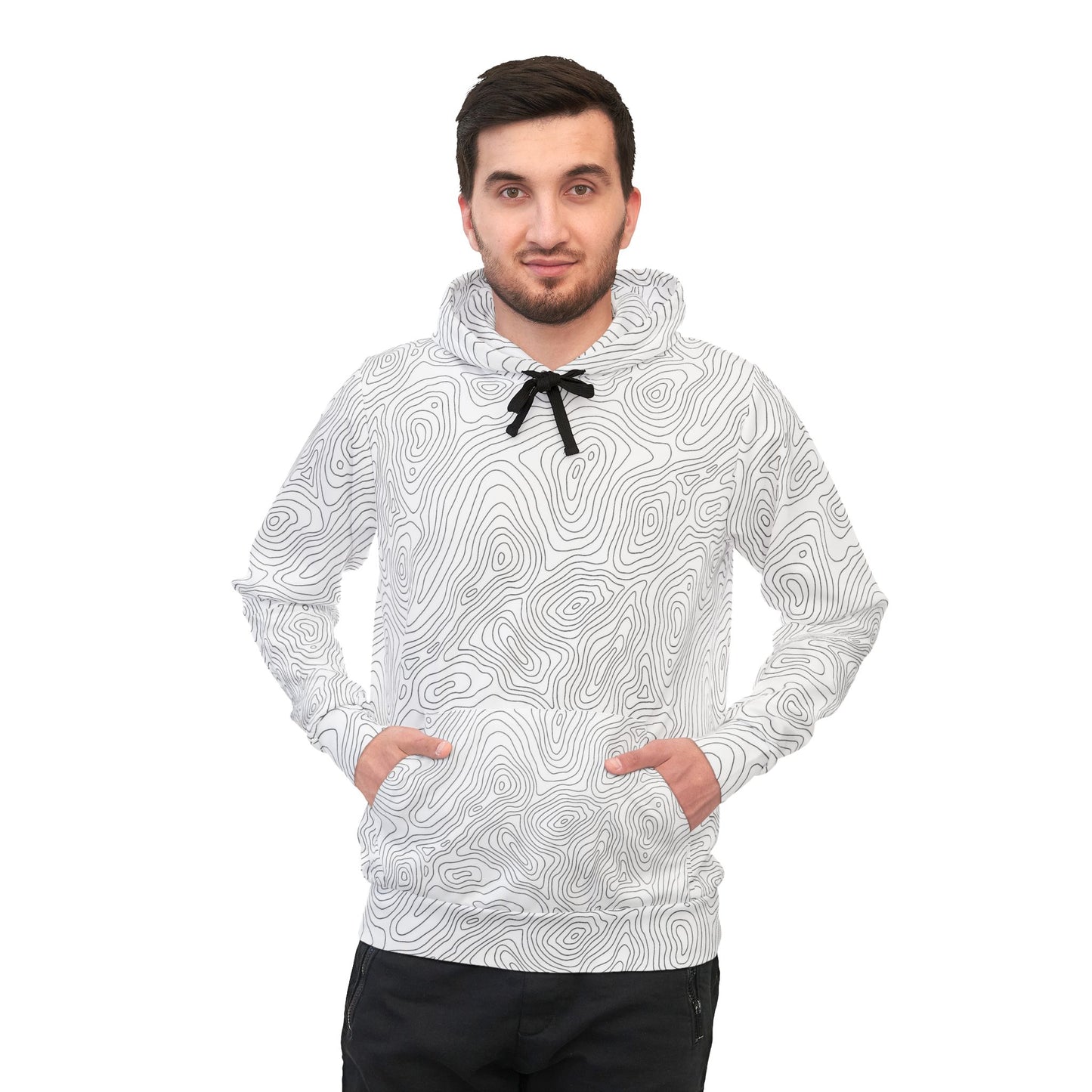 Topographic Map Athletic Hoodie