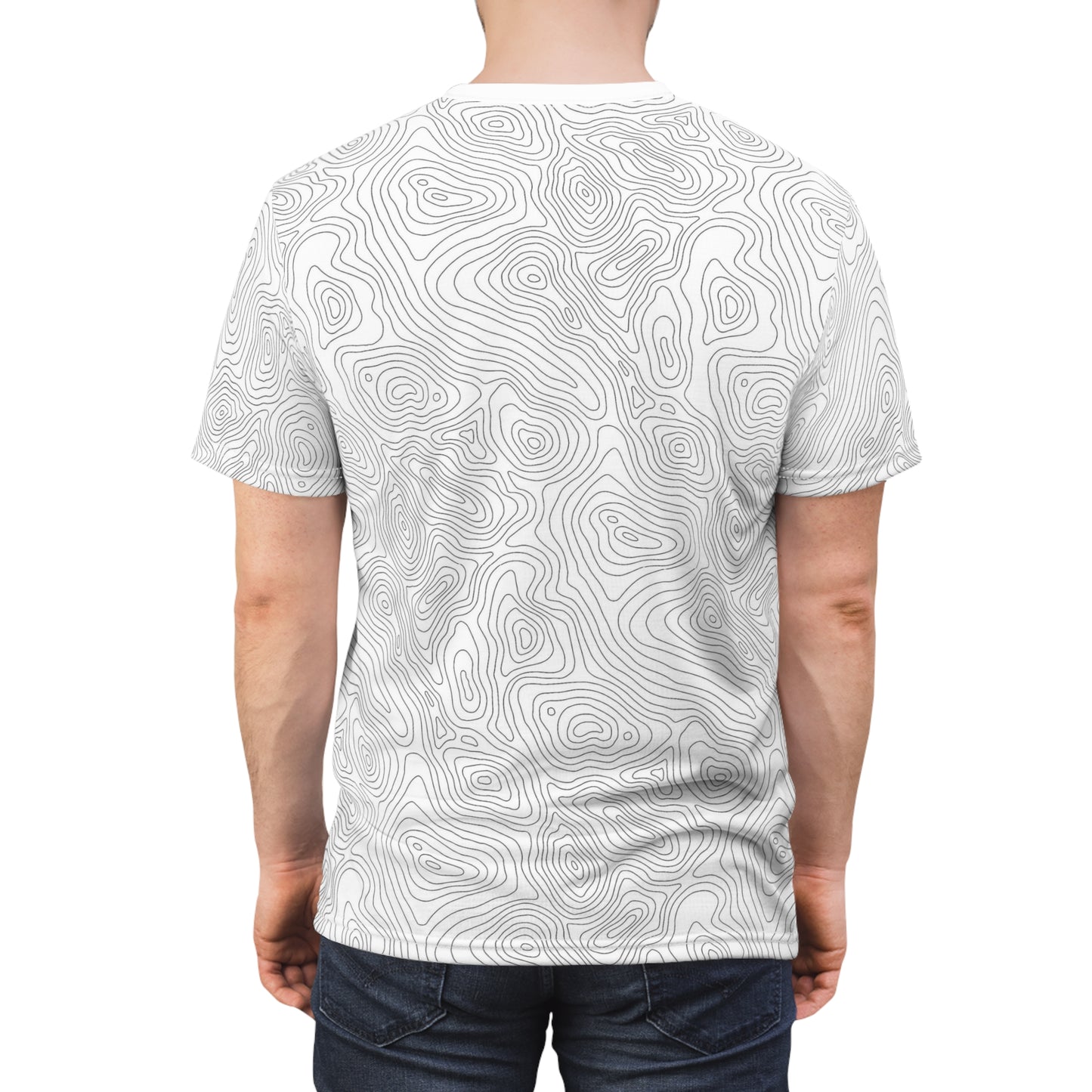 Topographic Map T-Shirt (White)