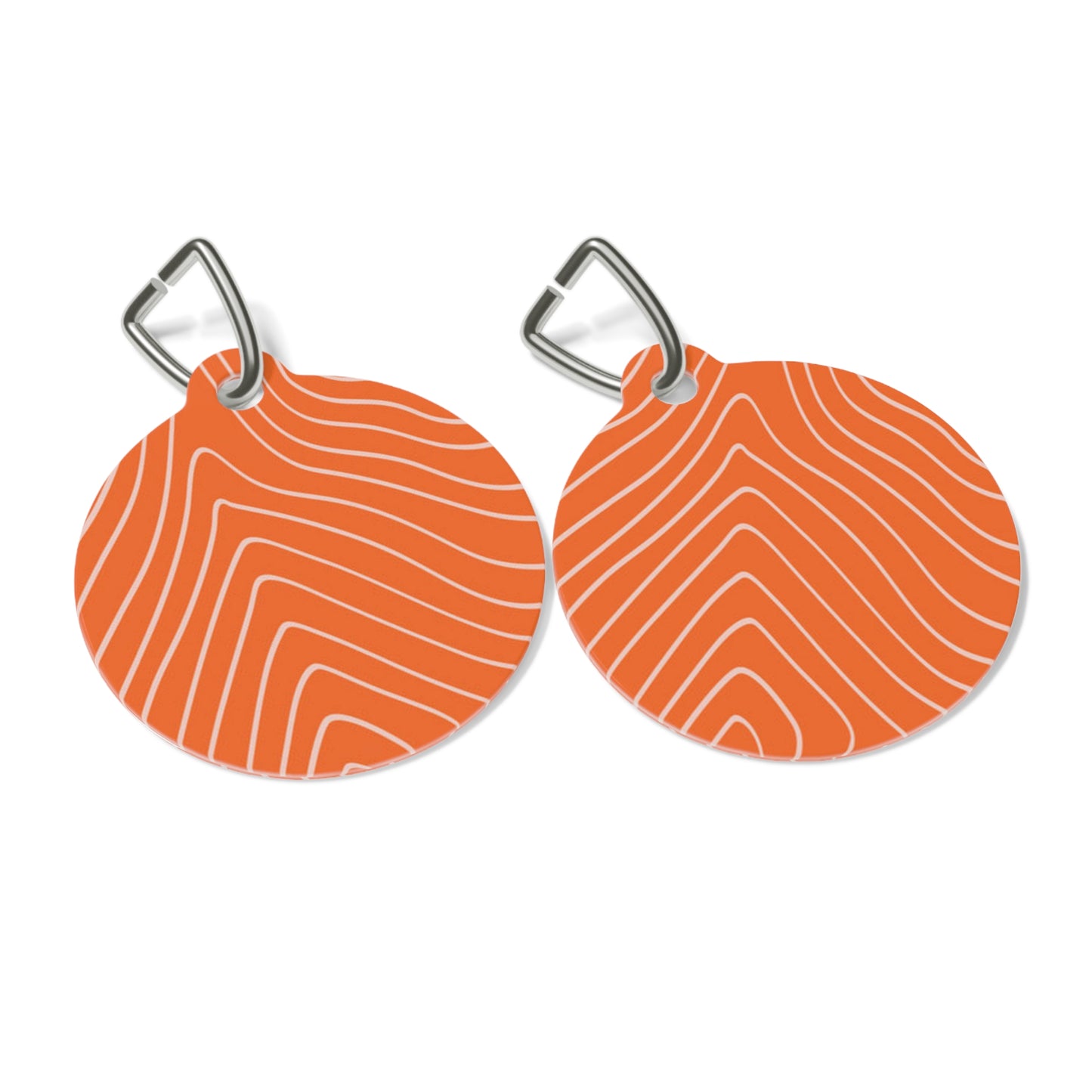 Topographic Salmon Pet Tag