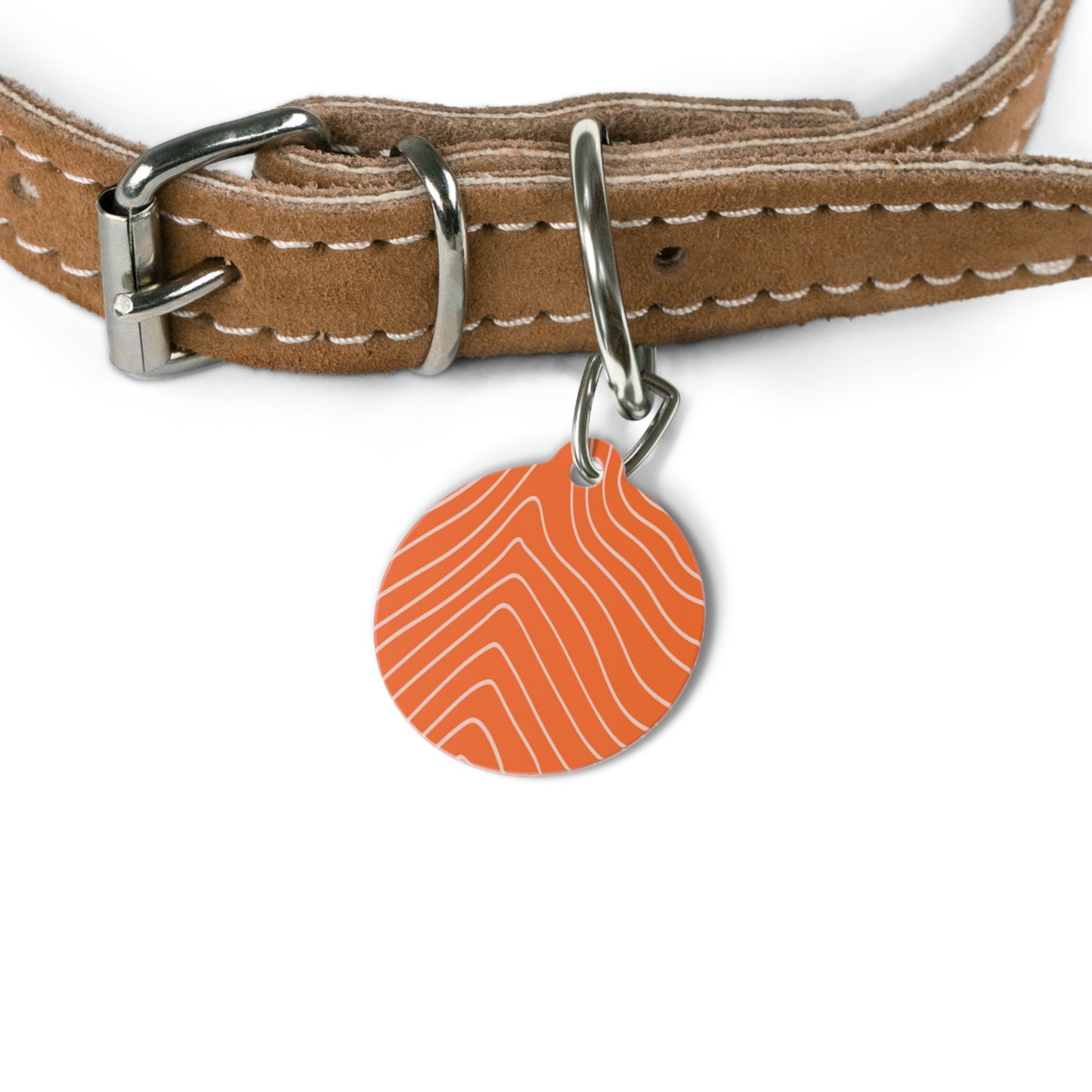 Topographic Salmon Pet Tag