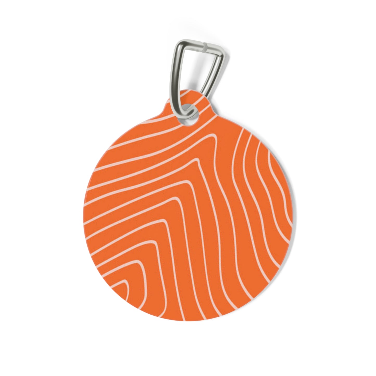 Topographic Salmon Pet Tag