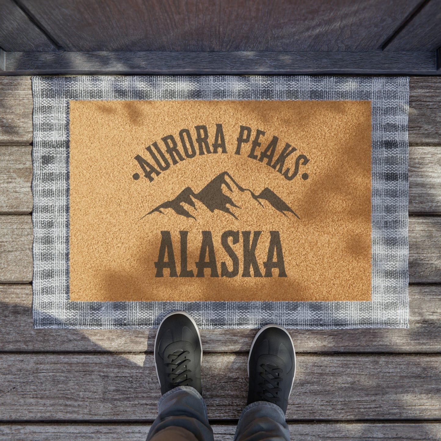 Aurora Peaks Alaska Doormat