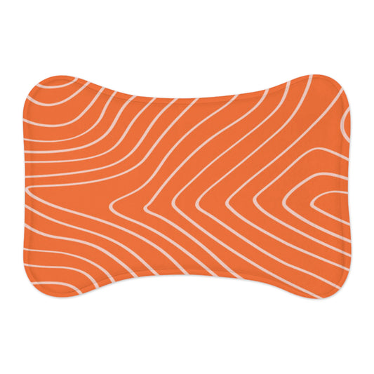 Topographic Salmon Bone Shape Pet Feeding Mats