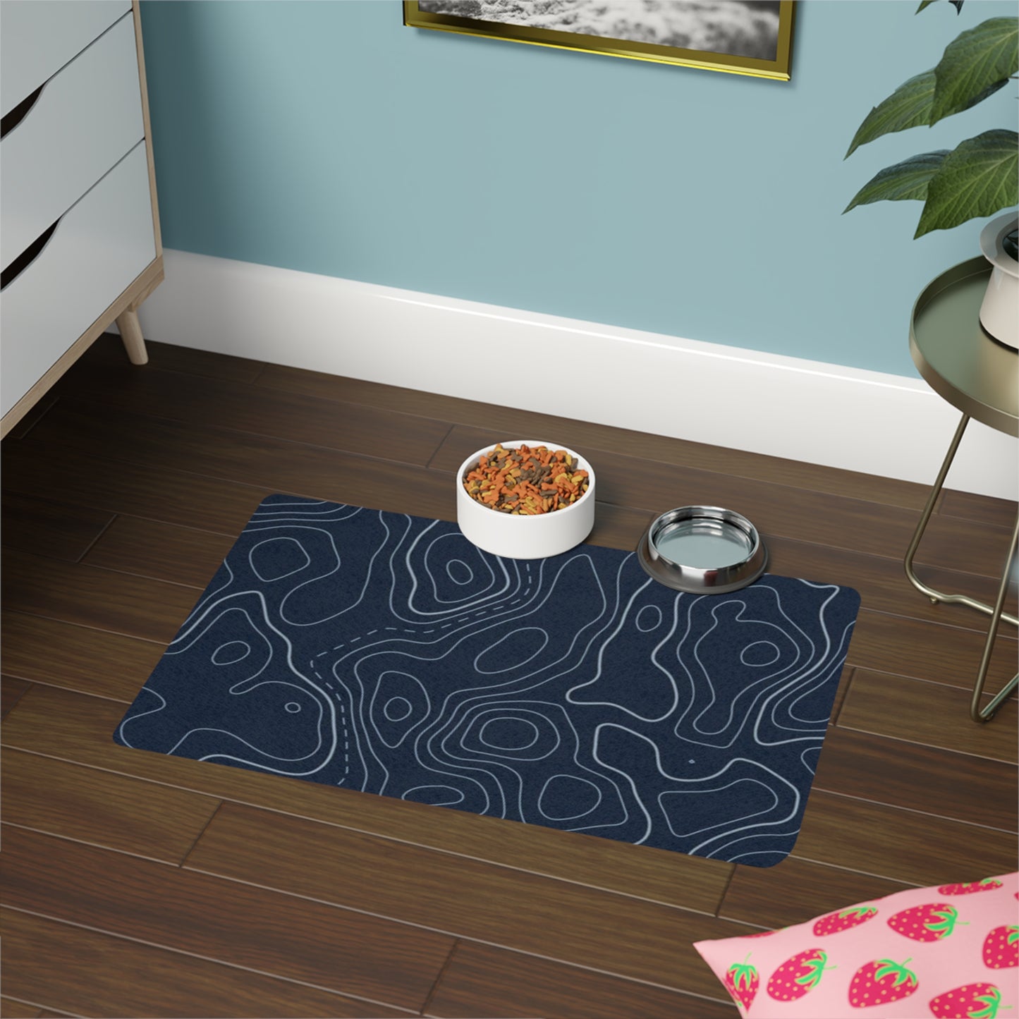 Topographic Pet Food Mat (12x18)