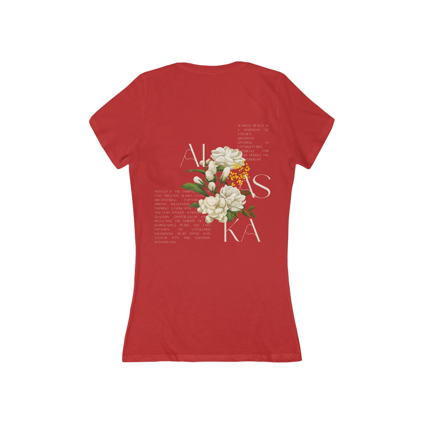Alaskan Flower | Short Sleeve Deep V-Neck T-Shirt