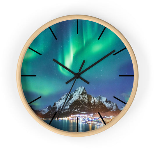 Alaska Northern Lights Wall Clock