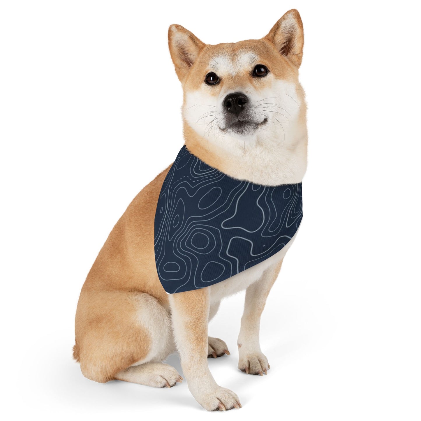 Topographic Pet Bandana Collar