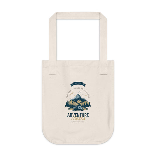 Adventure Alaska Organic Canvas Tote Bag