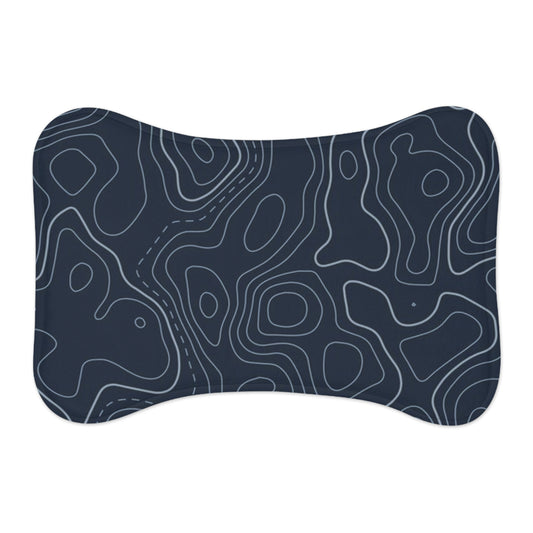 Topographic Bone Shape Pet Feeding Mats