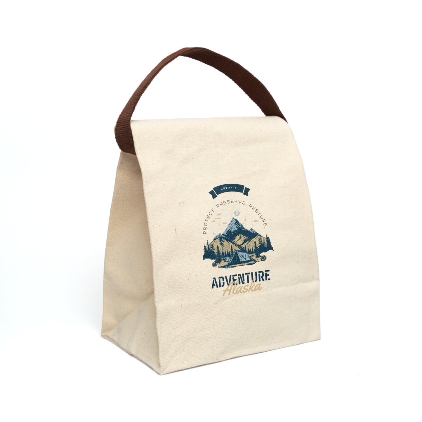 Adventure Alaska Canvas Lunch Bag With Strap