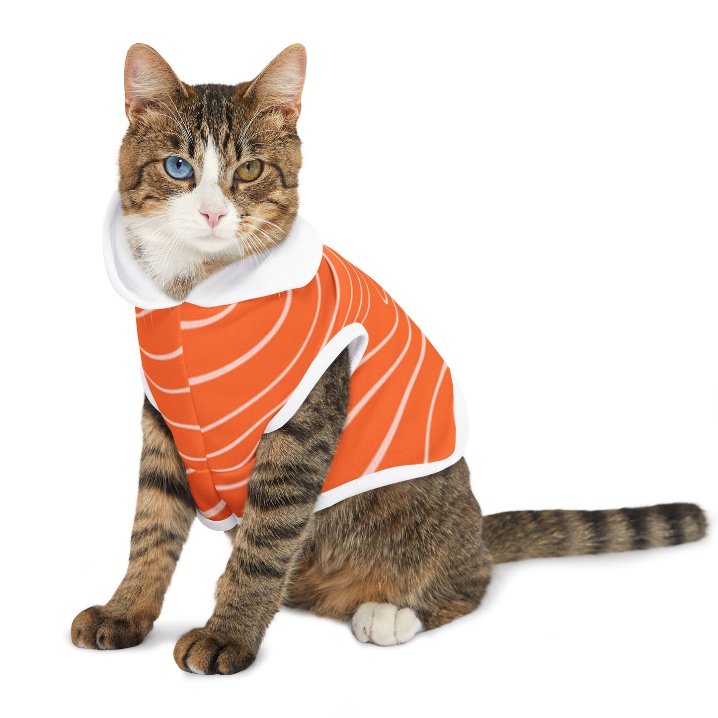 Topographic Salmon Pet Hoodie