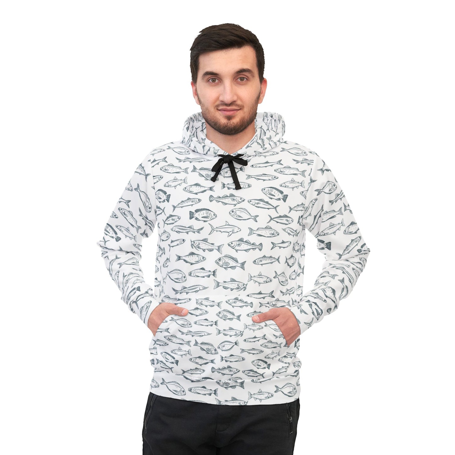 Fish Athletic Hoodie (White)