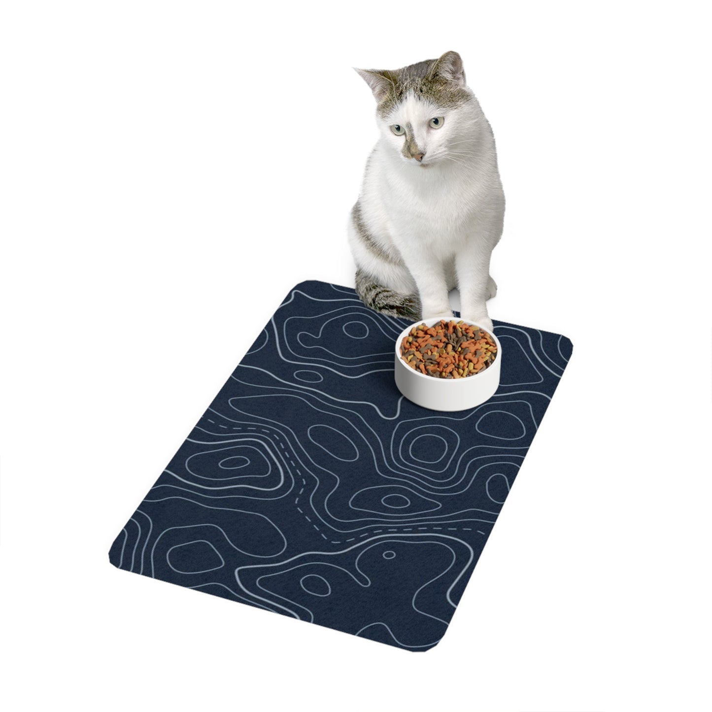 Topographic Pet Food Mat (12x18)