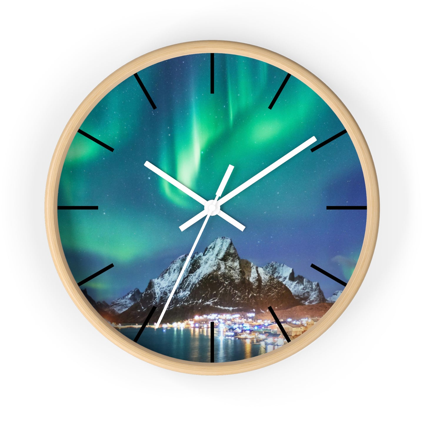 Alaska Northern Lights Wall Clock