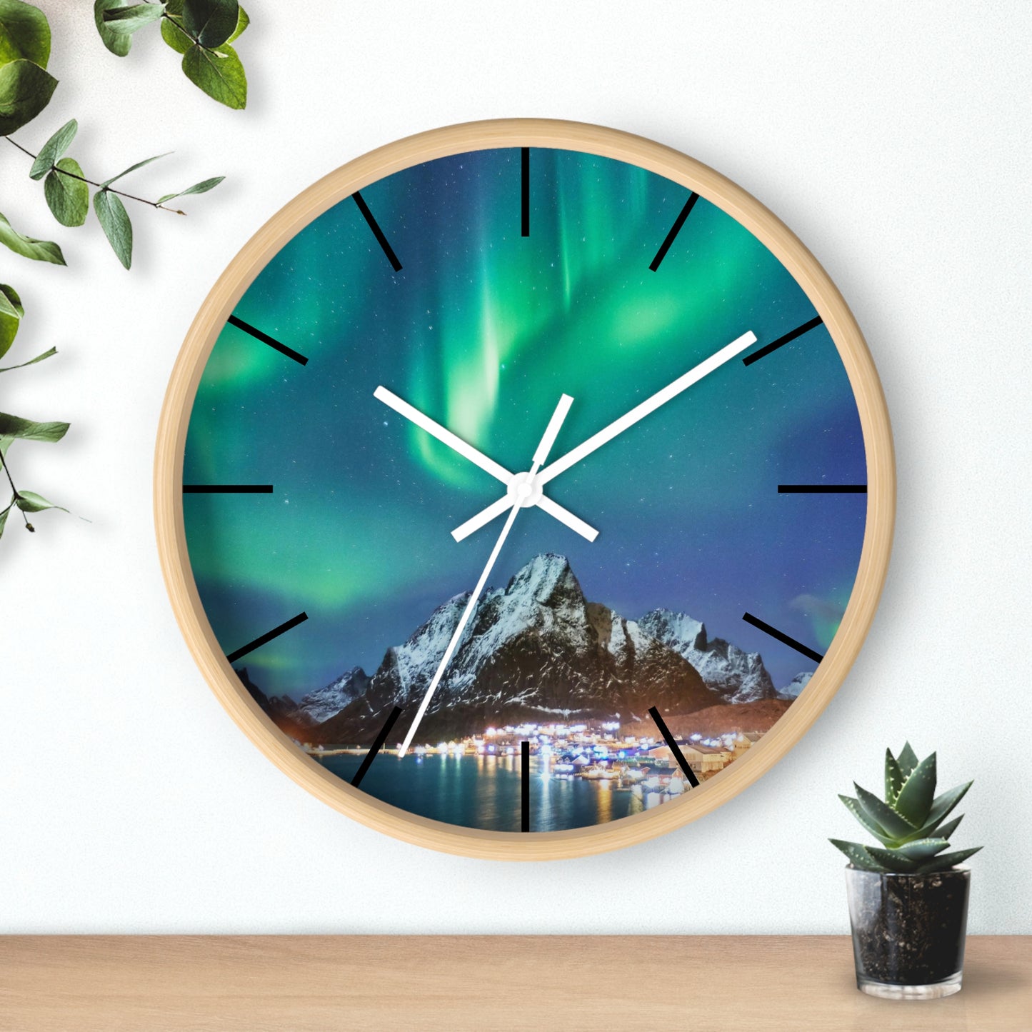 Alaska Northern Lights Wall Clock