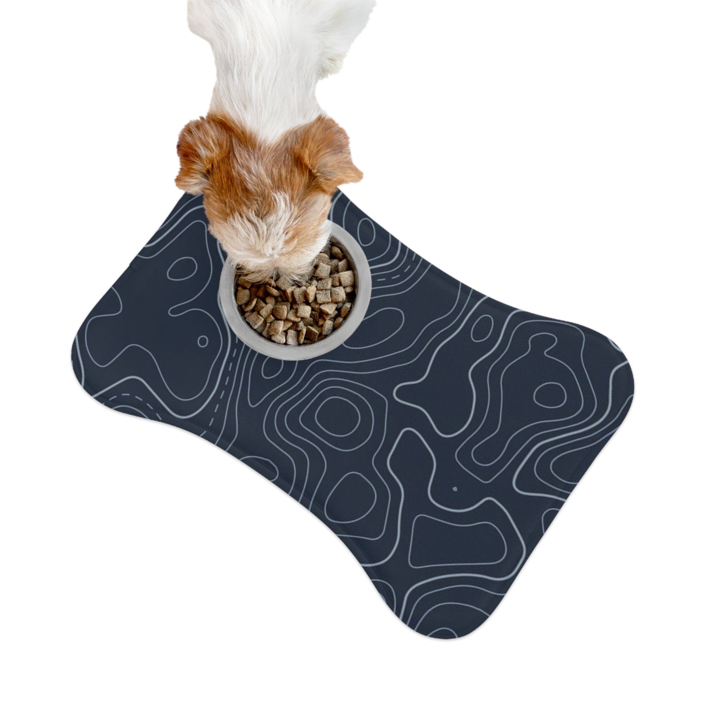 Topographic Bone Shape Pet Feeding Mats