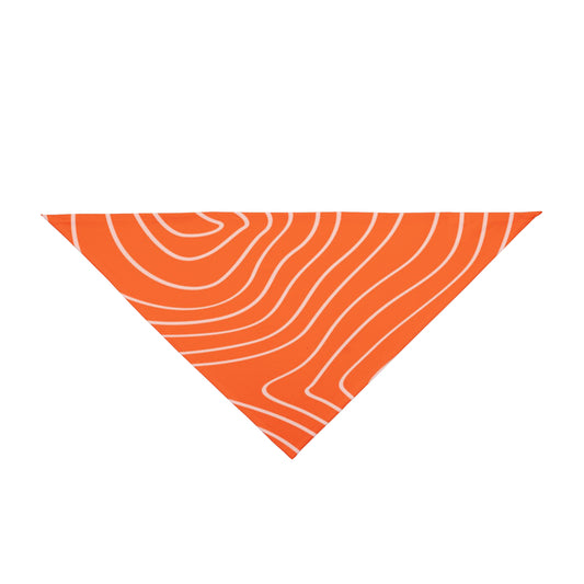 Topographic Salmon Pet Bandana