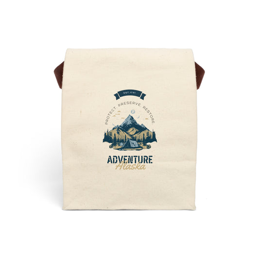 Adventure Alaska Canvas Lunch Bag With Strap