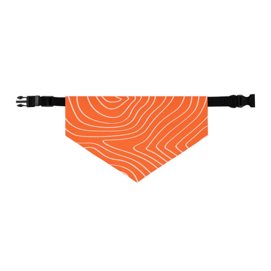 Topographic Salmon Pet Bandana Collar