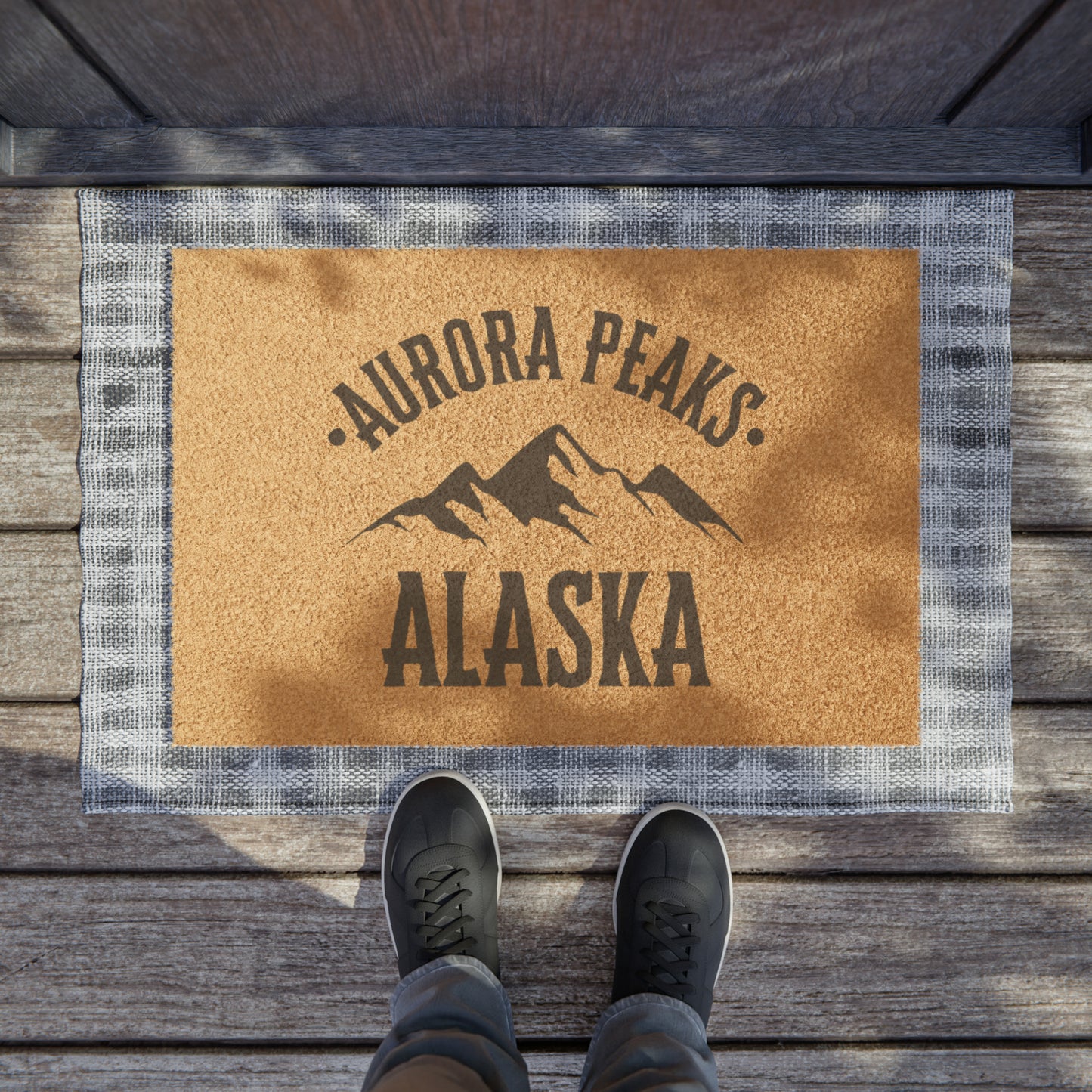 Aurora Peaks Alaska Doormat