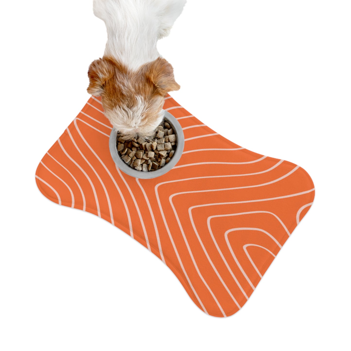 Topographic Salmon Bone Shape Pet Feeding Mats